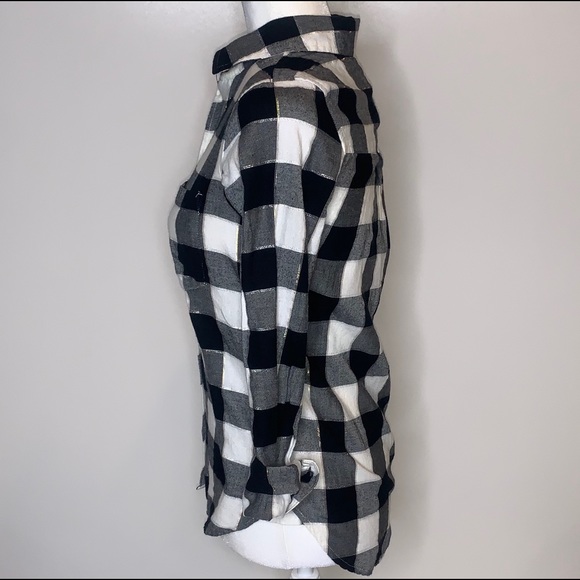 So Perfect Shirt buffalo plaid button down XS - Picture 3 of 7